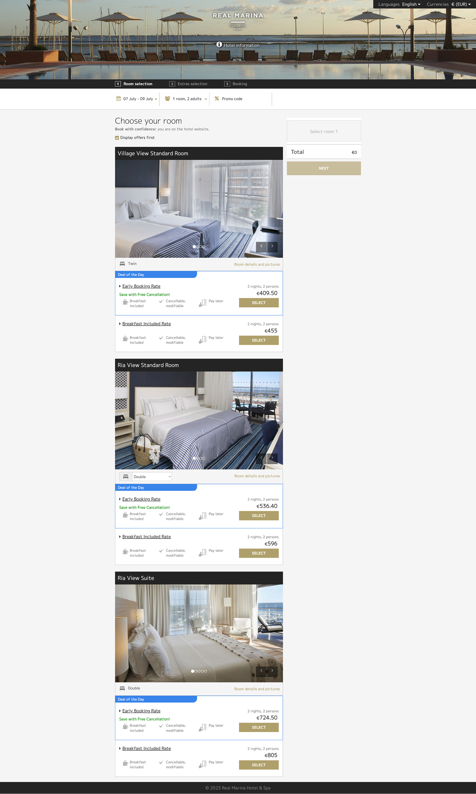 Legacy booking page – Real Marina